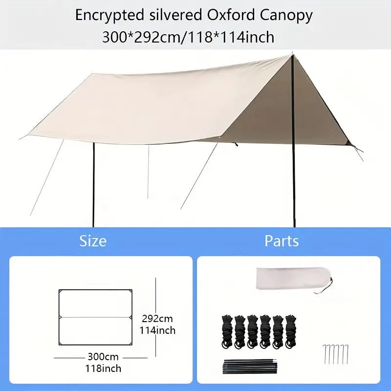 Carpa para camping 🏕️ impermeable 3x3 metros exteriores verano viajes picnic patio jardín lluvia