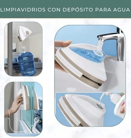 LIMPIADOR DE VENTADAS MAGNETICO CON INYECTOR DE AGUA CRISTALES EDIFICIO CASA DEPARTAMENTO RESTAURANT