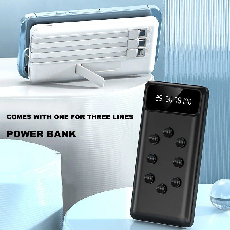 Batería portátil 10000mAh para apagones con cable para iPhone y Android power banck cortes de luz