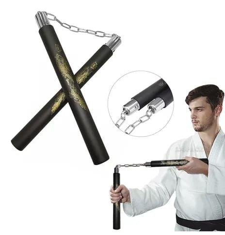Chacos para Entrenamiento Portátiles Nunchakus Acero Deportes Artes Marciales Seguridad
