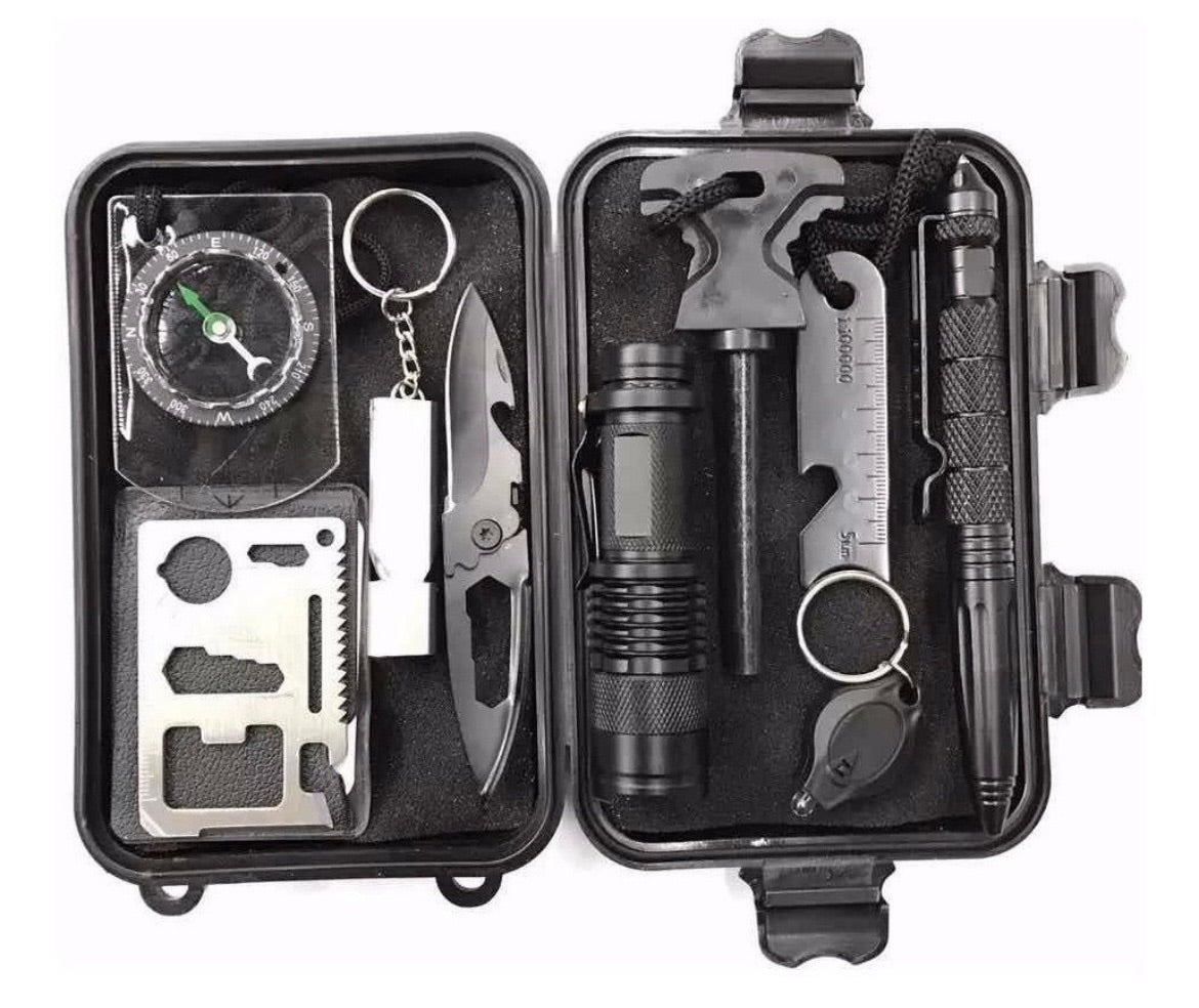 Kit Táctico de supervivencia 12 en 1 camping senderismo selva montaña viaje excursión militar