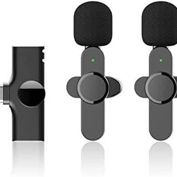 MICROFONO INALAMBRICO DOBLE PARA IPHONE/ANDROID TIPO C GRABACIONES AUDIO VIDEO ENTREVISTAS TRABAJO