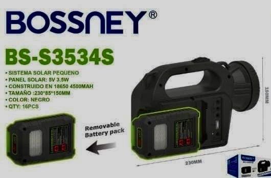 Sistema de energía solar recargable con 3 focos linterna y lámpara con power banck  internet router