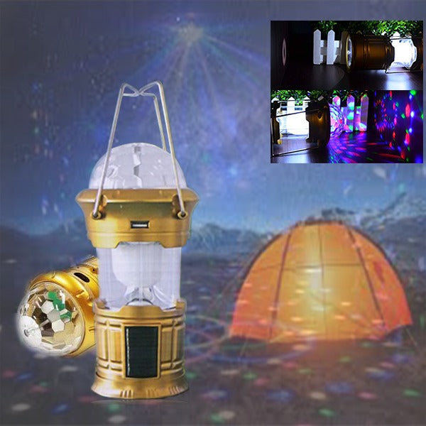 LAMPARA/LINTERNA PARA CAMPING RECARGABLE MULTIFUNCIONAL LUCES DISCO VIAJE NOCHE INVIERNO OSCURIDAD
