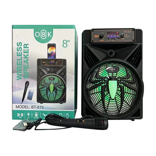 Parlante altavoz  Spiderman 8” micrófono control Bluetooth Radio usb microsd  luces portacelular aux