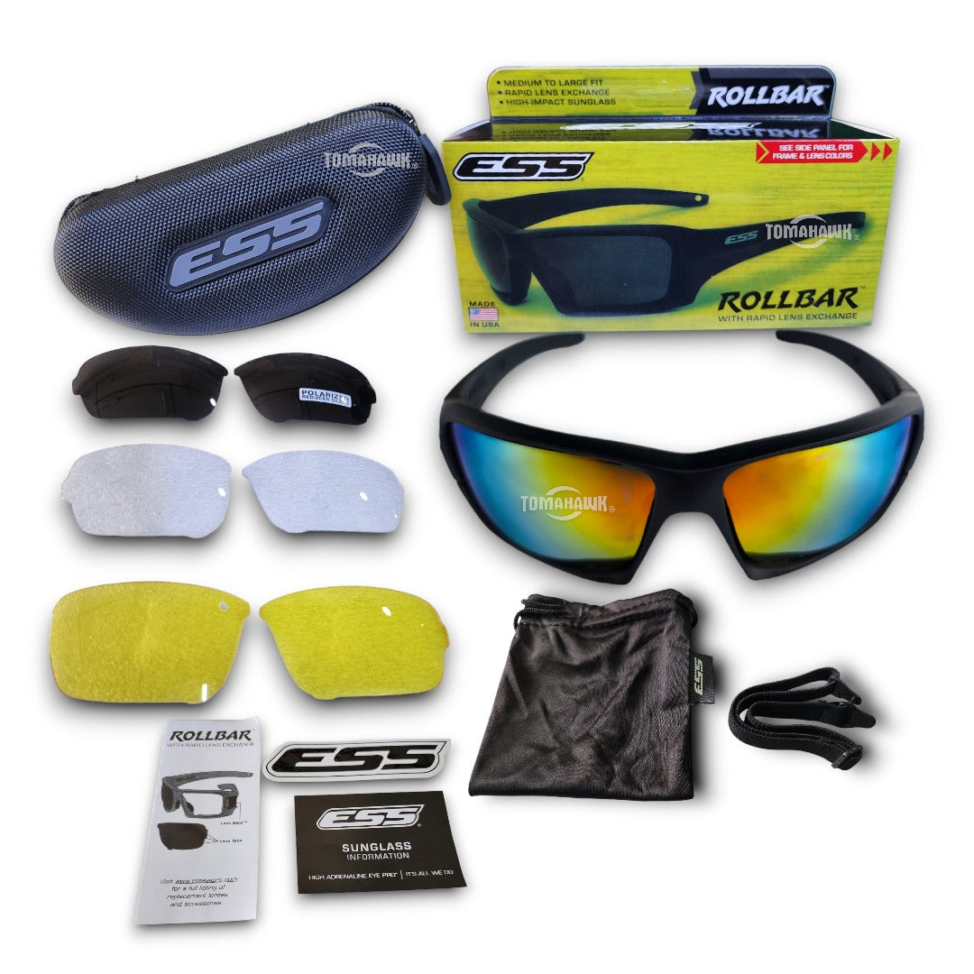 GAFAS/LENTES TACTICOS  ROLLBAR ESS 4 LUNAS INTERCAMBIABLES UV POLARIZADO AIRE LIBRE DEPORTE