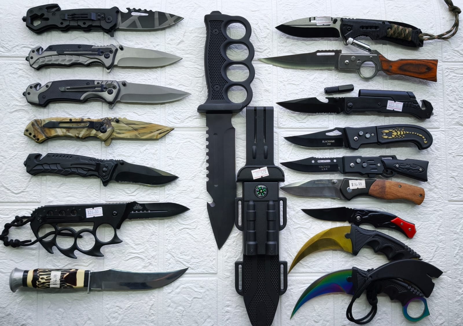 NAVAJAS TACTICAS NUEVOS MODELOS MULTIFUNCIONALES PLEGABLES CAMPING COLECCION HERRAMIENTA PESCA