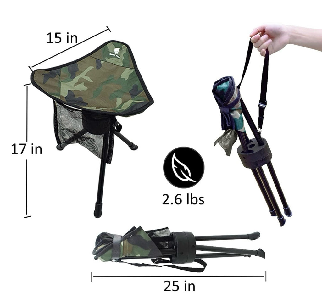 Taburete Plegable Tactico Camuflaje Militr Camping 🏕 Senderismo 🥾