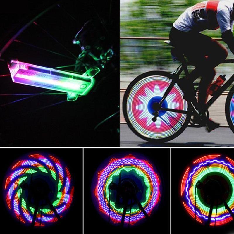 Luces led bicicleta para aros llantas rayos ciclismo noche precaución accidentes vía carretera ruta