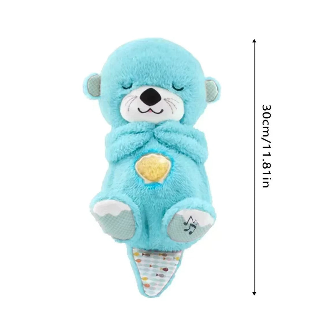 PELUCHE OSITO/NUTRIA DORMILON QUE RESPIRA CON LUZ ANTIANSIEDAD SUEÑO