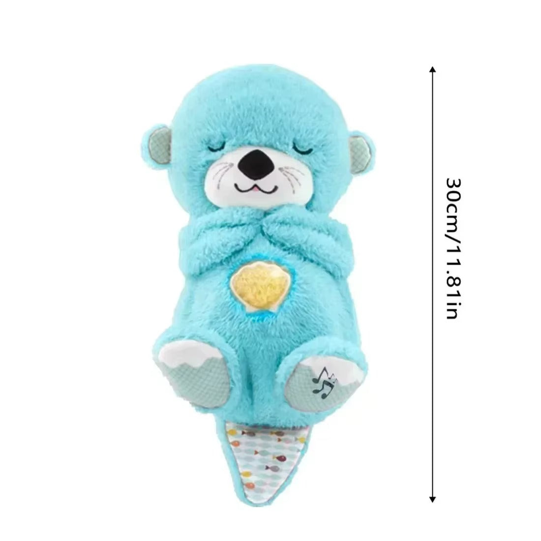 PELUCHE OSITO/NUTRIA DORMILON QUE RESPIRA CON LUZ ANTIANSIEDAD SUEÑO