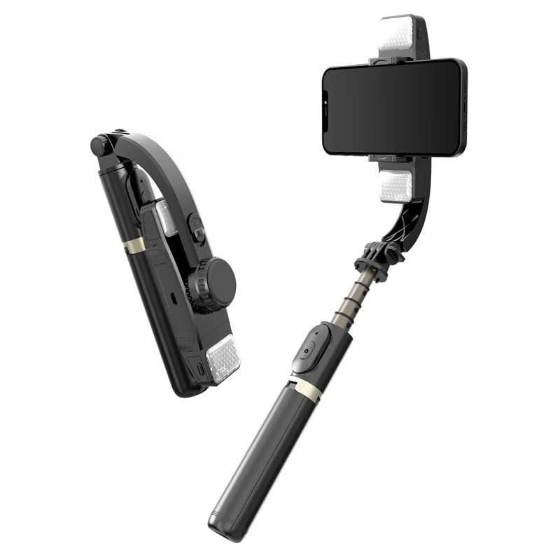 Estabilizador Profesional automático 360 luz led recargable iPhone/android videos grabación viajes
