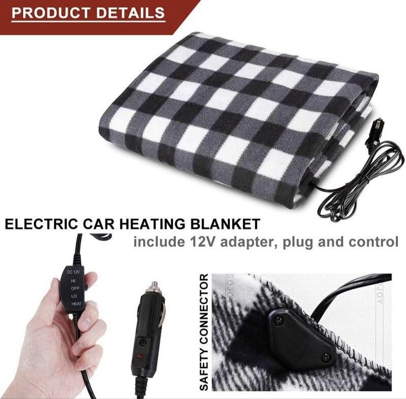 Cobija manta térmica eléctrica dormitorio sala sofá auto viaje sueño frío noche trabajo