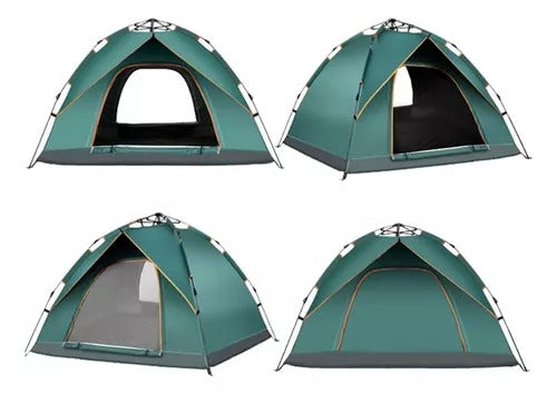 CARPA AUTOMATICA IMPERMEABLE 4-6 PERSONAS CAMPING FACIL ARMADO LLUVIA MONTAÑA PLEGABLE