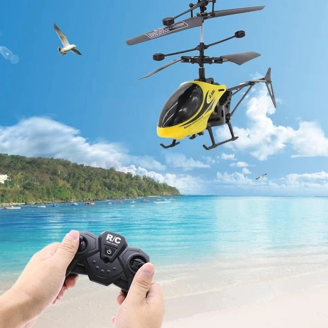 Helicóptero control remoto recargable inalámbrico juguete cumpleaños regalo diversión aire libre
