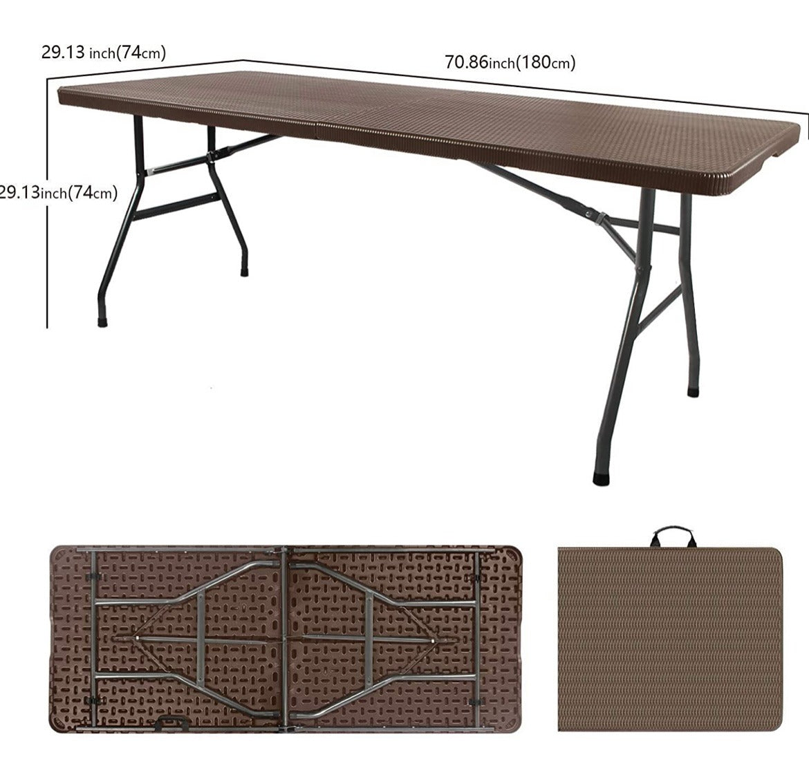 Mesa Plegable Ratan Café Portátil Cocina Jardín Picnic Playa Comedor Eventos Comedor