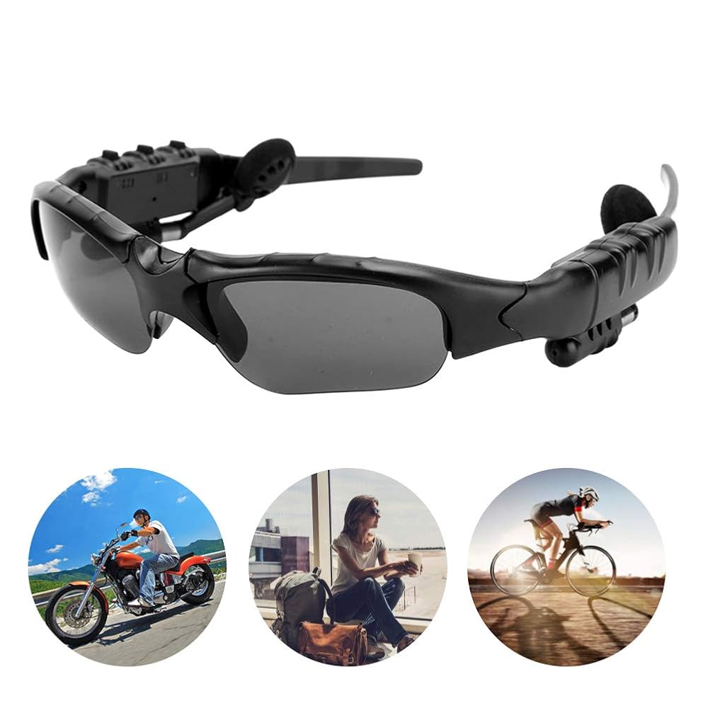 Gafas Lentes de Sol con Bluetooth y Audifonos Incorporados Protección UV Viendo Deportes