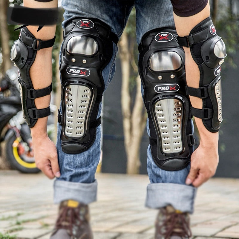 Kit rodilleras y coderas moto protección acero