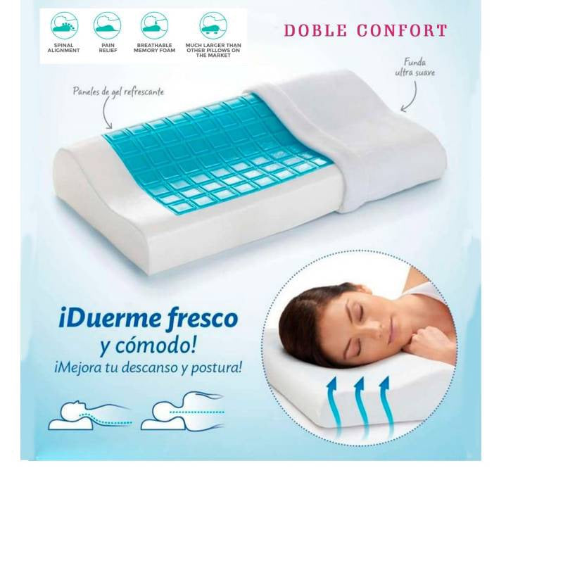 Almohada de gel coolpillow technology refrescante  dormitorio sueño descanso