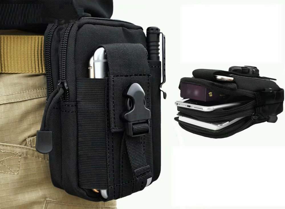 Estuchera táctica impermeable multifuncional seguridad trabajo guardia policia cinturon celular