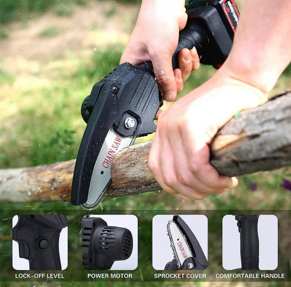 Sierra manual eléctrica portátil recargable trabajo casa camping madera jardín taller