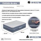 Cama/Colchon 2.5 plazas con inflador electrico y almohadilla 203x153x56cm bestway camping dormitori