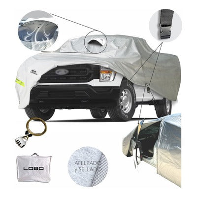 COBERTOR IMPERMEABLE AFELPADO  AUTO CAMIONETA CARRO VEHICULO XXL 550x200x150cm SOL LLUVIA INVIERNO