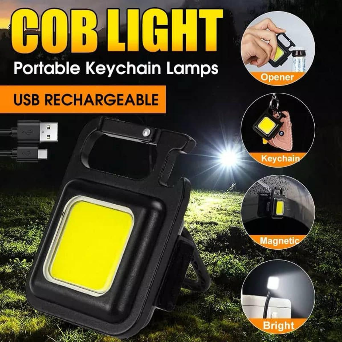 Linterna/llavero táctico multifuncional recargable impermeable bicicleta magnético descorchador led