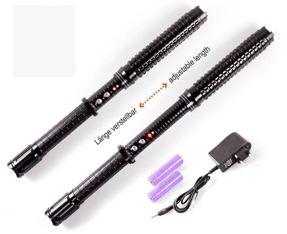 Linterna Baston Táctica Taser  Militar Led Cable De Carga Recargable Proteccion Seguridad Guardia