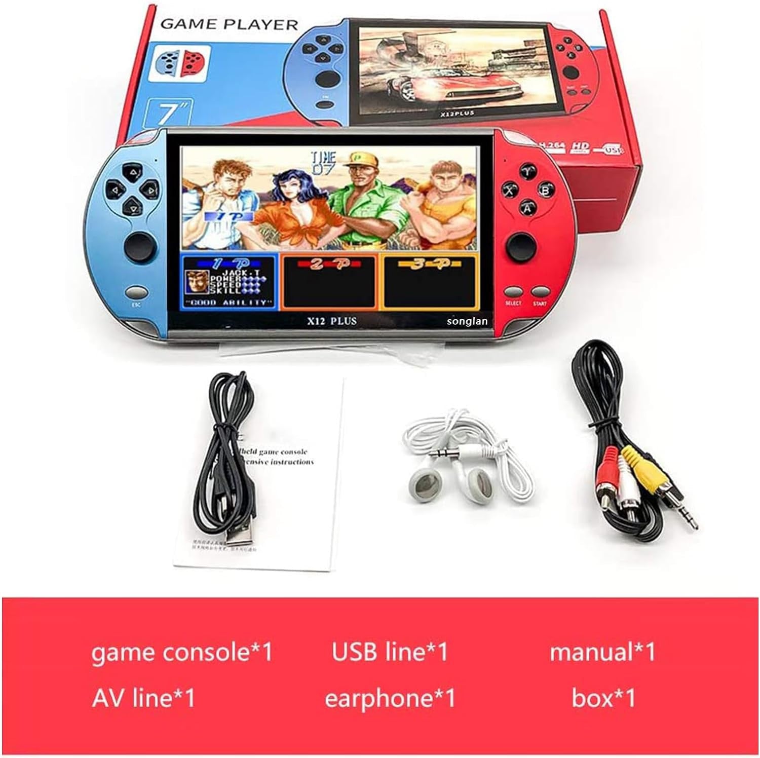 Consola de Videojuego portátil 10.000 free games music video foto  HD TV E-book 16G/80G entrenen
