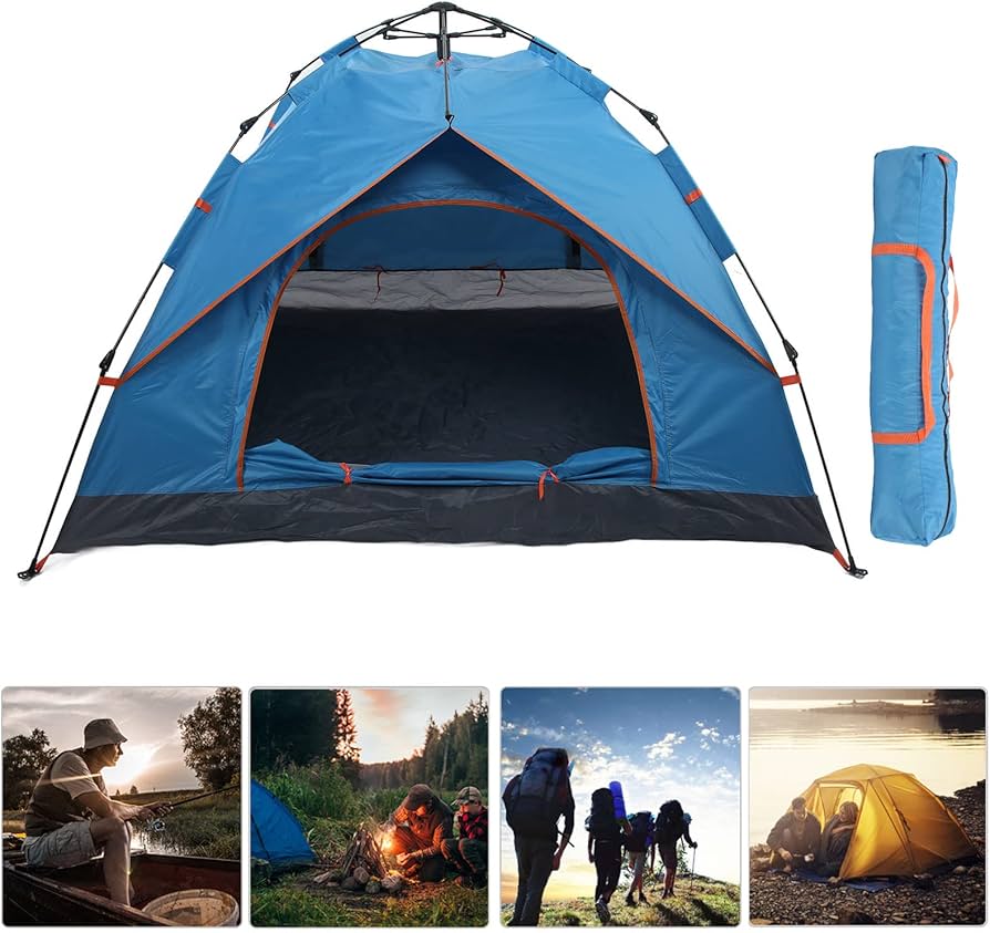 CARPA AUTOMATICA IMPERMEABLE 4-6 PERSONAS CAMPING FACIL ARMADO LLUVIA MONTAÑA PLEGABLE