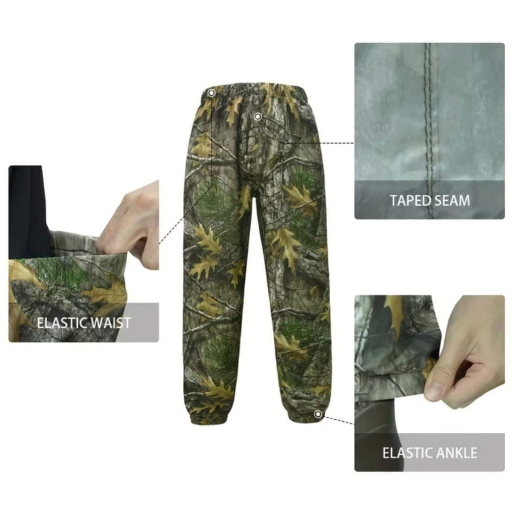 Conjunto Traje Impermeable Camuflaje Táctico Camping Caza Pesca Senderismo Lluvia Selva
