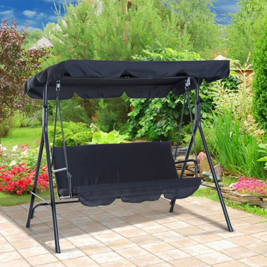 Banco Silla colgante columpio con sombrilla 3 puestos jardín aire libre patio exterior playa