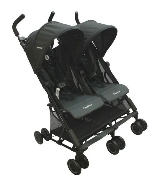 Carro coche doble gemelar para bebé plegable retráctil  fisher price