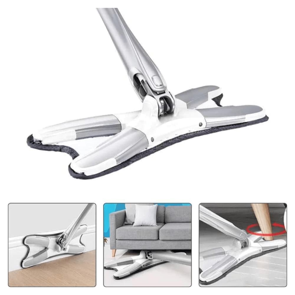 Trapeador Plegable Multifuncional Microfibra 360° Giratorio Oficina Cocina Sala Comedor