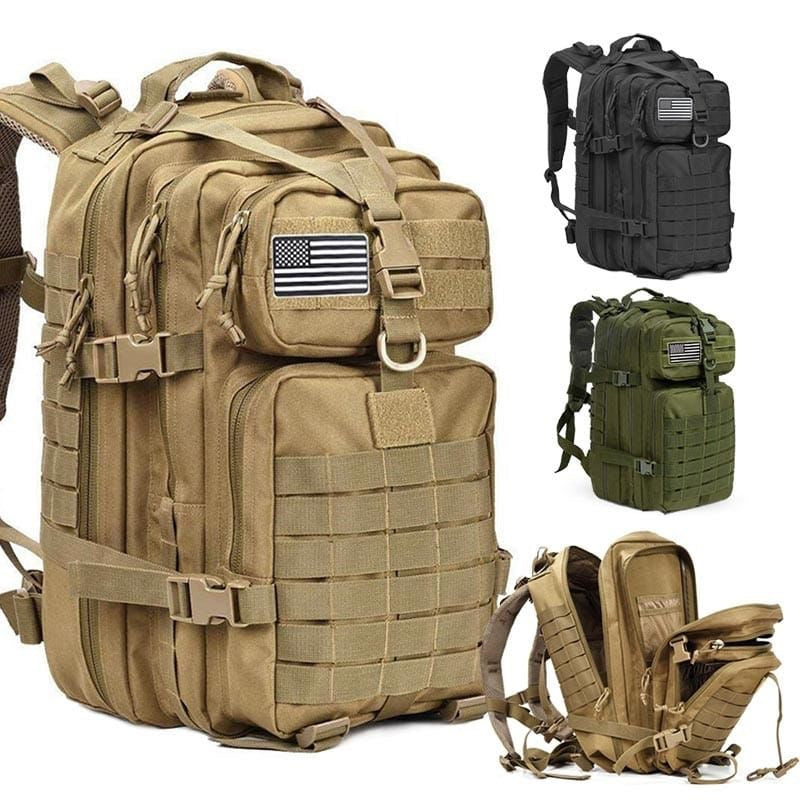 Mochila Táctica Impermeable 55 litros camping senderismo Policia Militar Moto Viaje Transporte