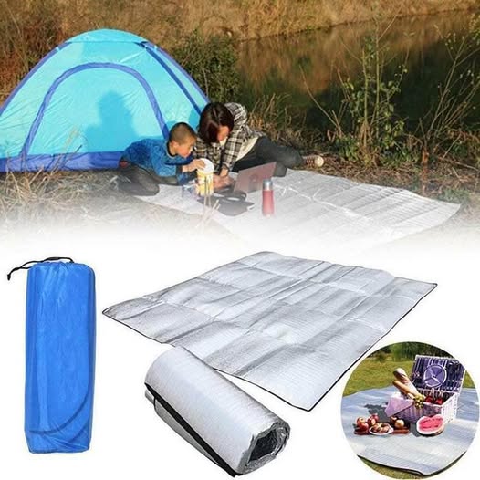 AISLANTE MANTA TERMICA DE ALUMINIO CON BOLSA PARA  CAMPING SENDERISMO