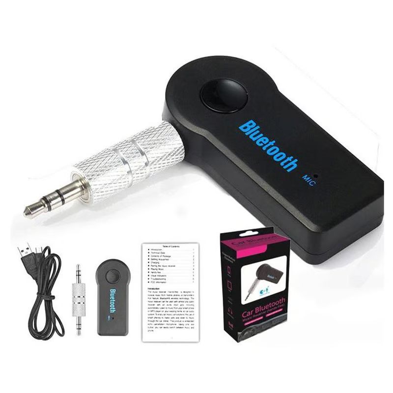 ADAPTADOR BLUETOOTH PARA AUTO CARRO CON PLUG AUXILIAR RECARGABLE