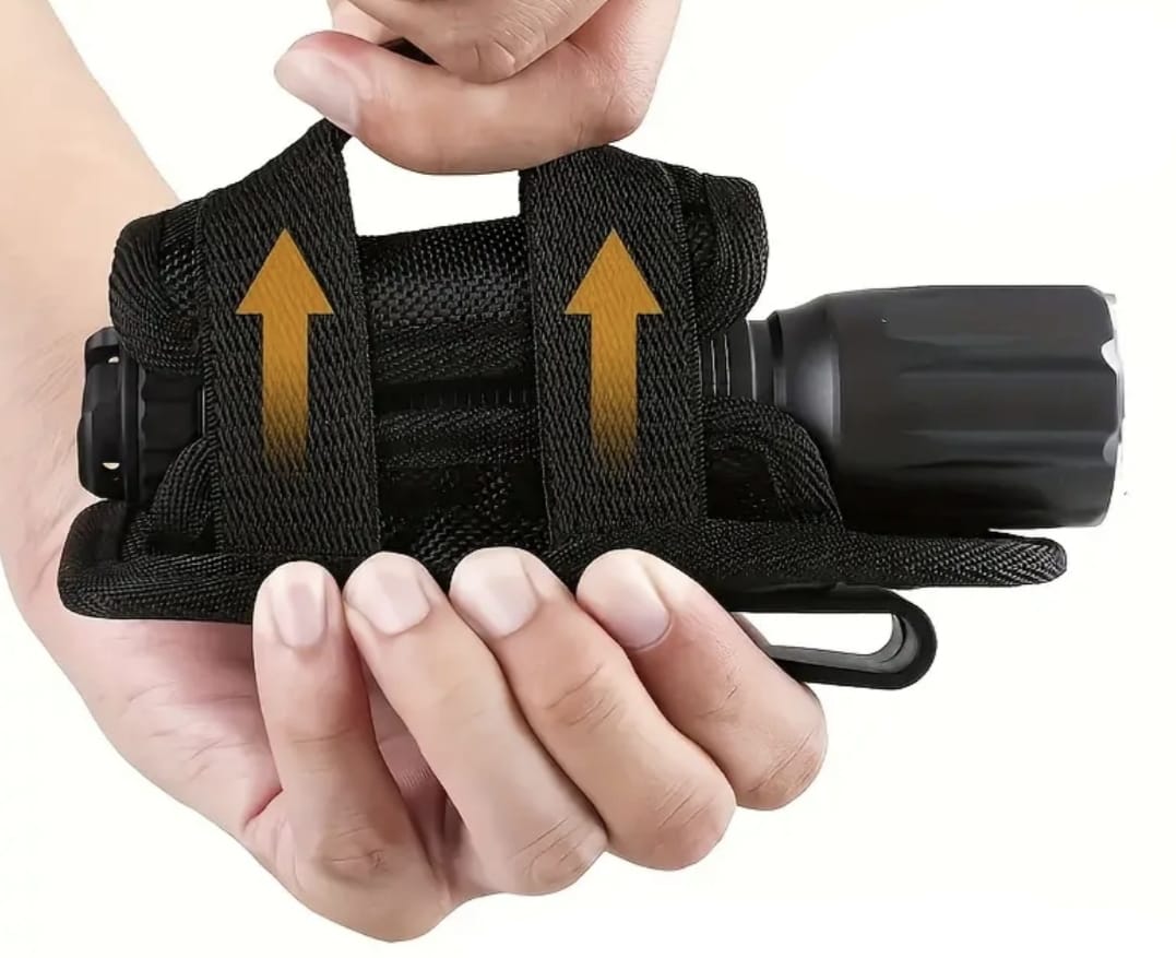 Porta Linterna Universal Táctica 360 Giratoria Nilón Seguridad Guardia Portatolete Portagas