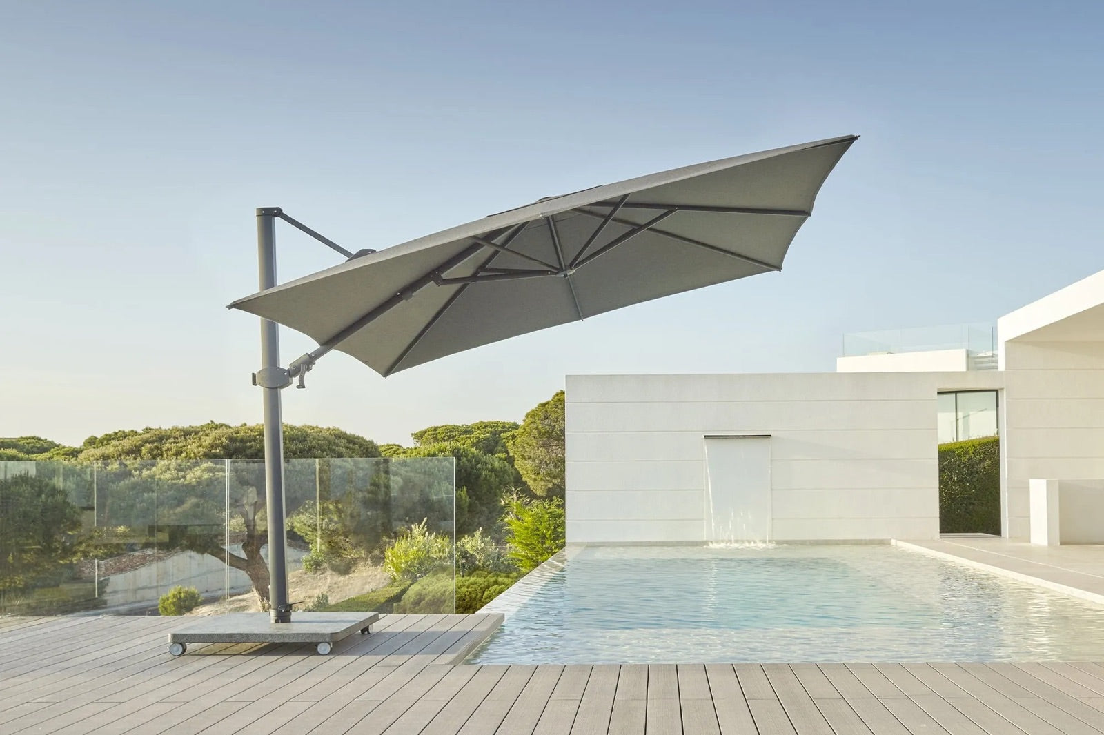 Parasol Sombrilla Plegable 5 metros(4x3m) Jardín Patio Exterior Playa Restaurant Bar RootOff Piscina