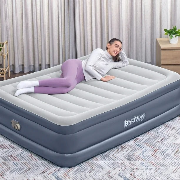 Cama/Colchon 2.5 plazas con inflador electrico y almohadilla 203x153x56cm bestway camping dormitori