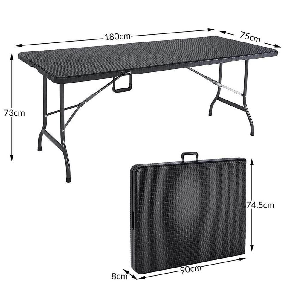 Mesa Plegable Ratan Café Portátil Cocina Jardín Picnic Playa Comedor Eventos Comedor