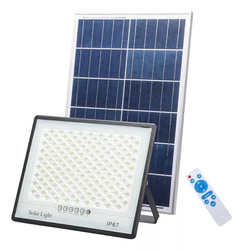 Lámpara solar led recargable impermeable con control 30w sensor de luz