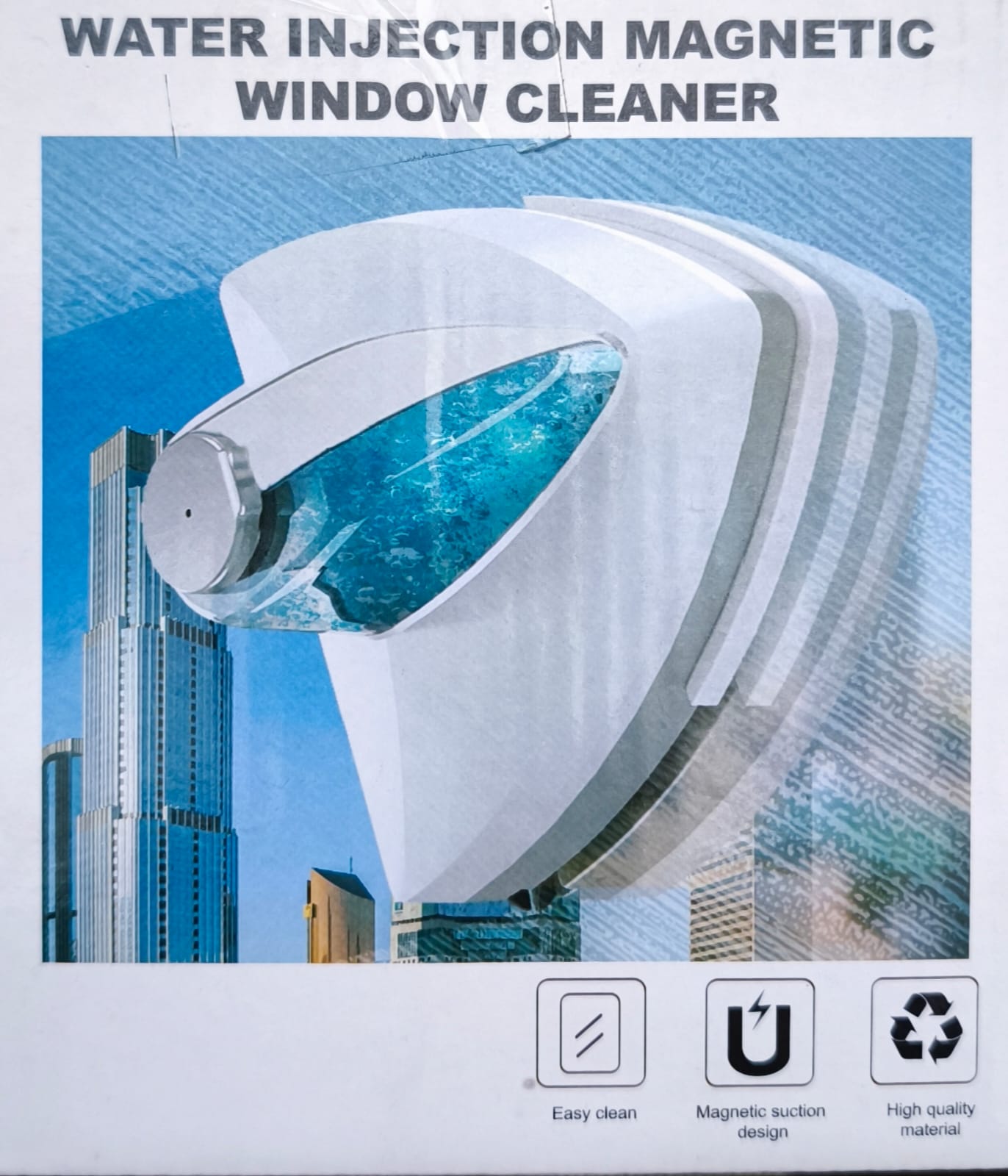 LIMPIADOR DE VENTADAS MAGNETICO CON INYECTOR DE AGUA CRISTALES EDIFICIO CASA DEPARTAMENTO RESTAURANT