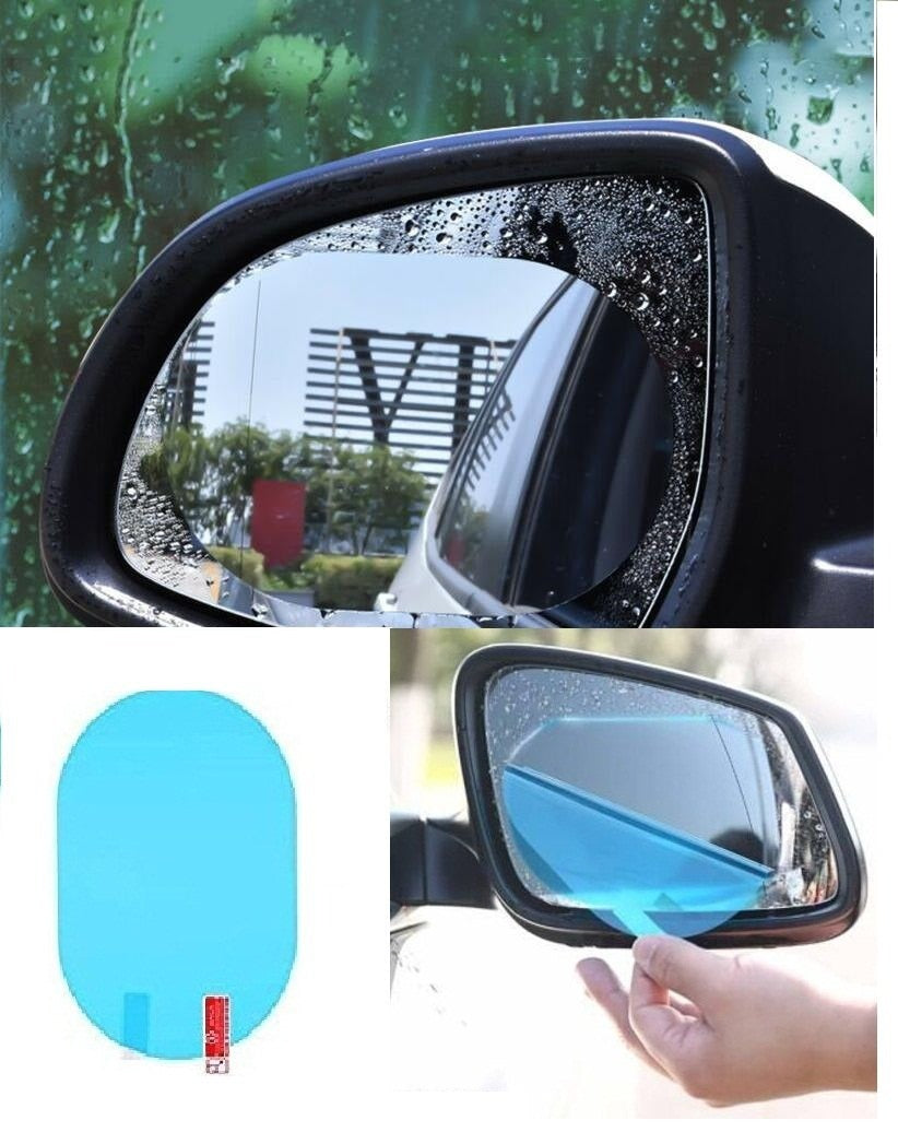 KIT ADHESIVO PARA ESPEJO RETROVISOR PARA AUTO ANTI LLUVIA INVIERNO EMPAÑO