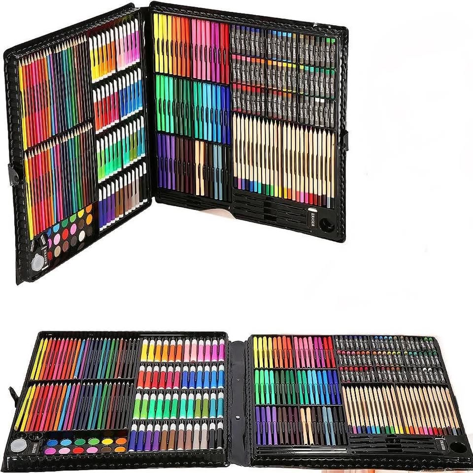 Kit Set pinturas arte 258 piezas escuela clases colegio niños jardin universad