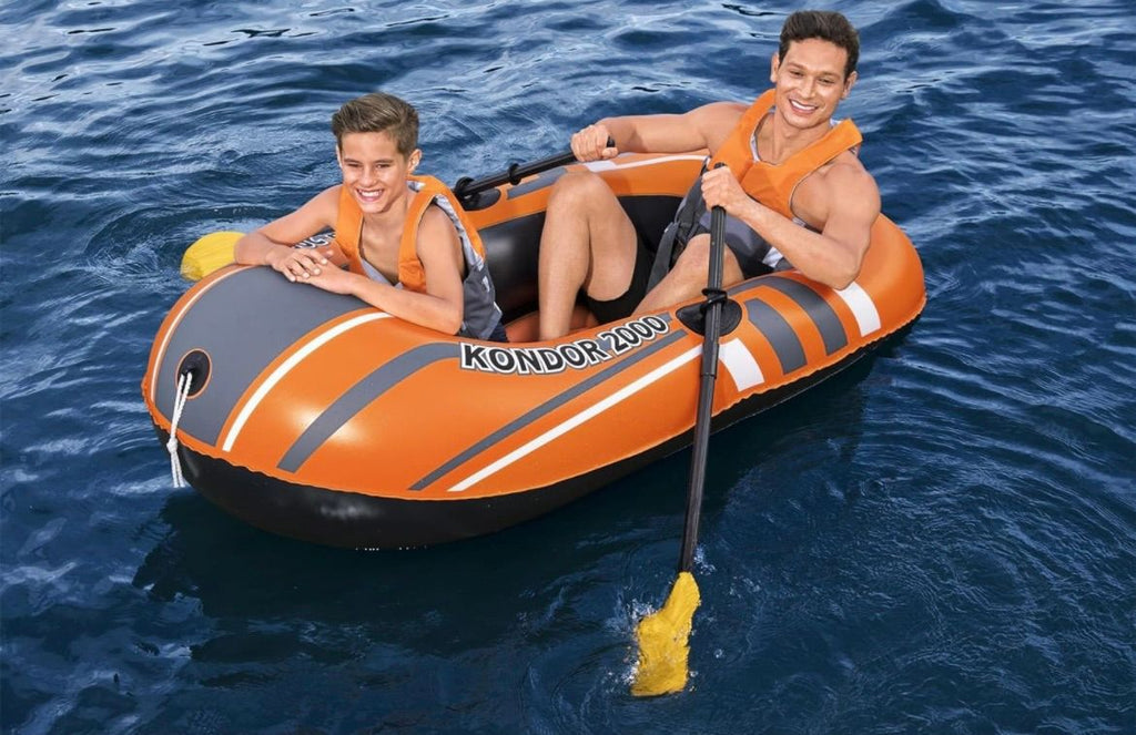 Bote inflable 2 personas con remos 196x115cm