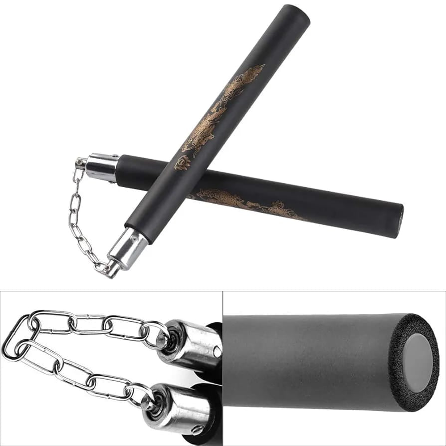 Chacos para Entrenamiento Portátiles Nunchakus Acero Deportes Artes Marciales Seguridad
