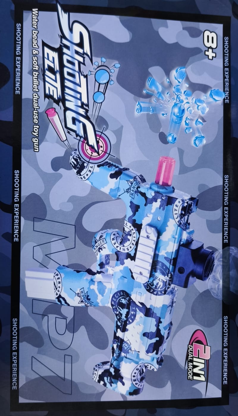 Juguete de hidrogel doble función rifle pistola metralleta