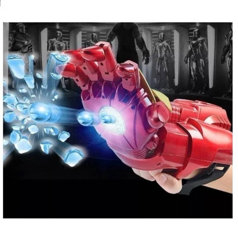 Brazo mano Iron man eléctrico vengador lanzador cápsulas hidrogel recargable juguete niños regalo